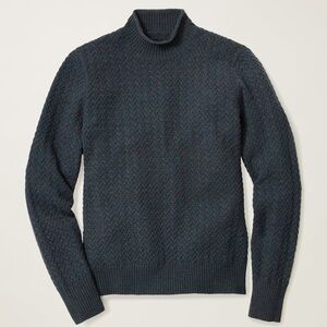 Bonobos Chanteclair Mock Neck Merino Wool Sweater in Cosmic Blue multicolor yarn